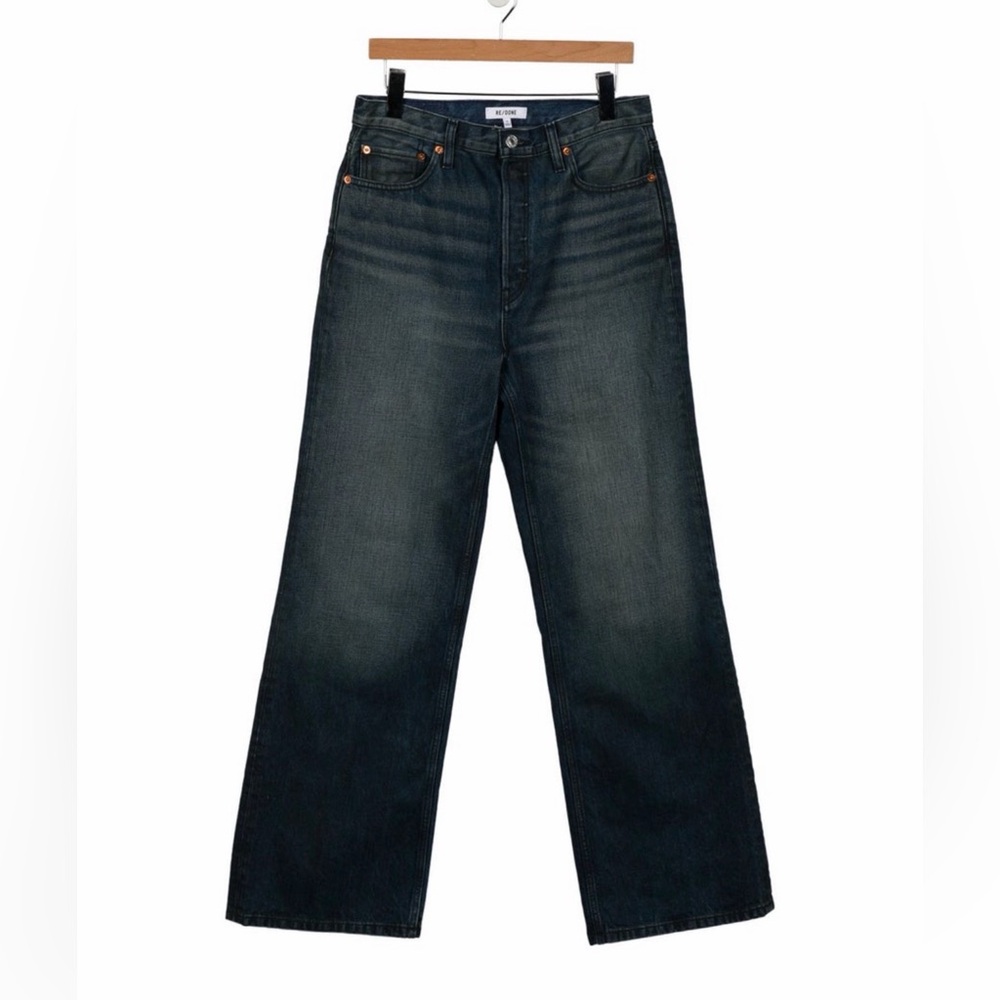 Re/Done Womens Jeans in Dark Blue Wash sz29 100% Cotton